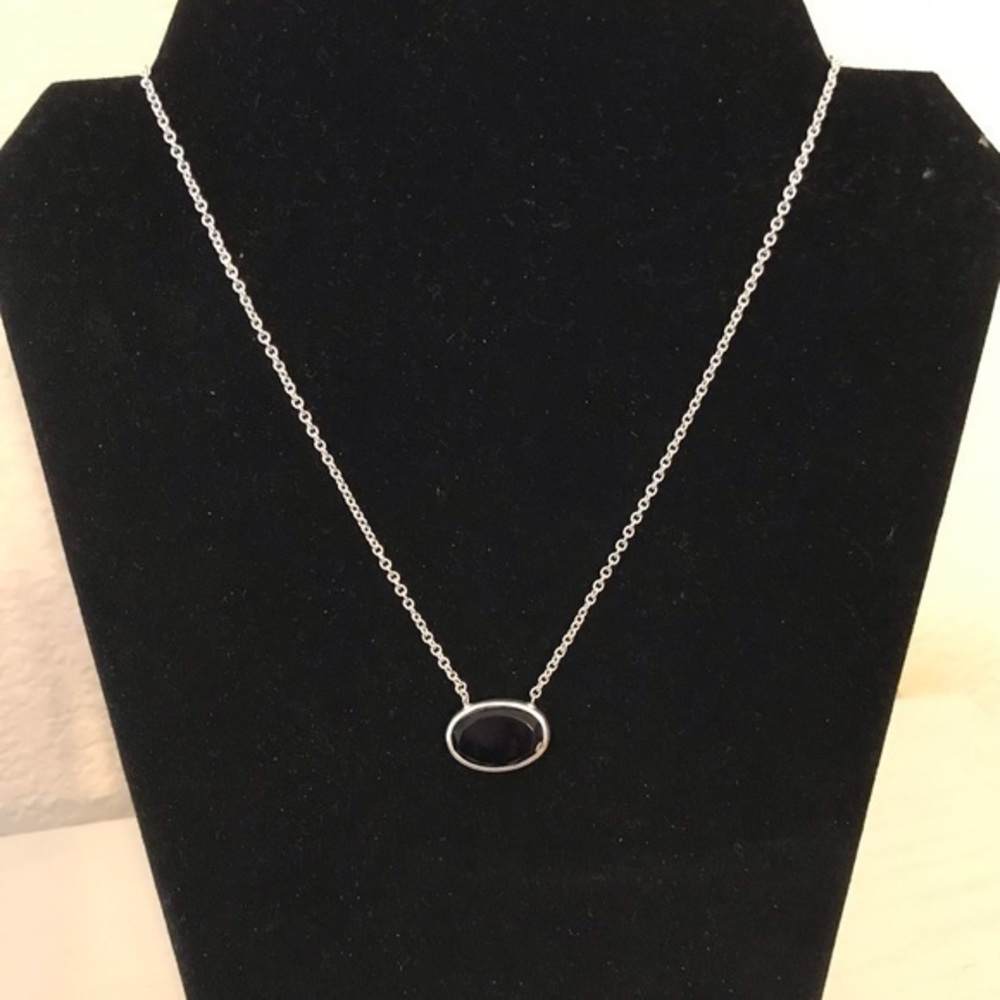 Karen Kane Two Sided Black/White Oval Necklace. NWOT